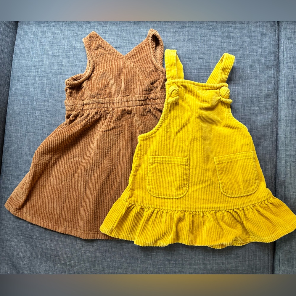 Corduroy overalls skirt and dress bundle